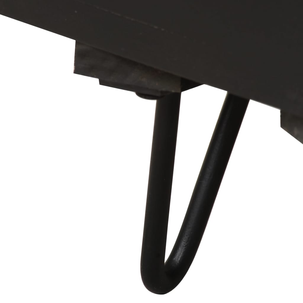 Nattbord med messingfront 40x30x50 cm heltre mango