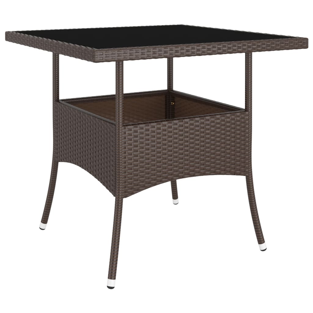 Hagespisesett 5 deler polyrotting brun