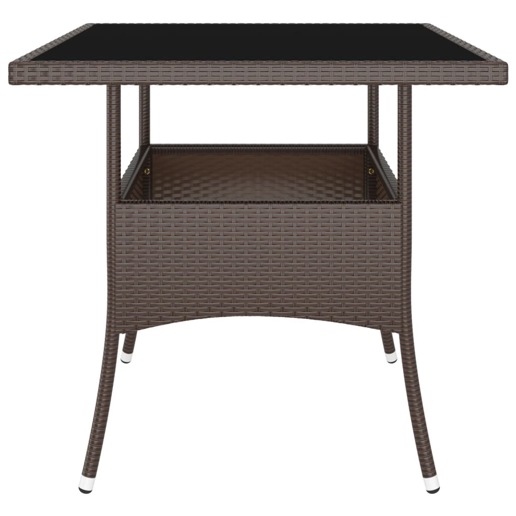 Hagespisesett 5 deler polyrotting brun