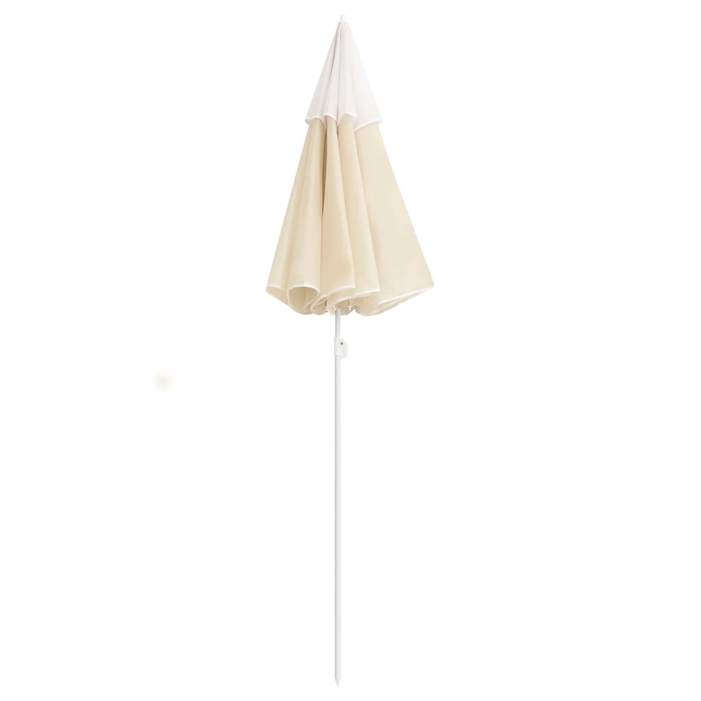 Hageparasoll med stålstang sand 180 cm