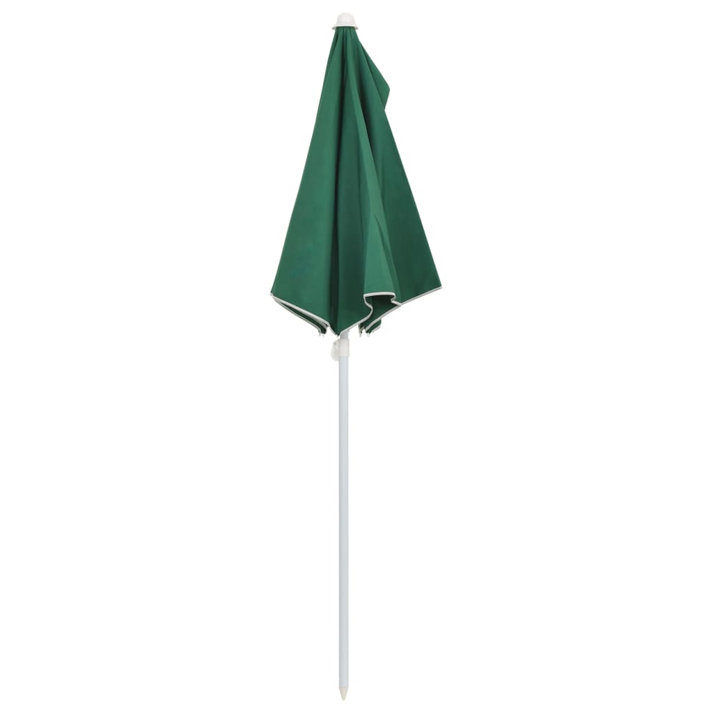 Halvrund parasoll med stang 180x90 cm grønn