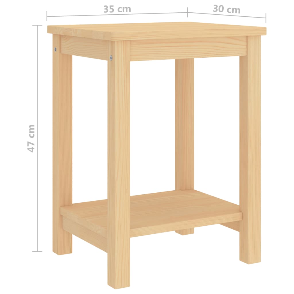 Nattbord naturell 35x30x47 cm heltre furu
