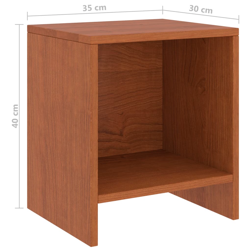 Nattbord 2 stk honningbrun 35x30x40 cm heltre furu
