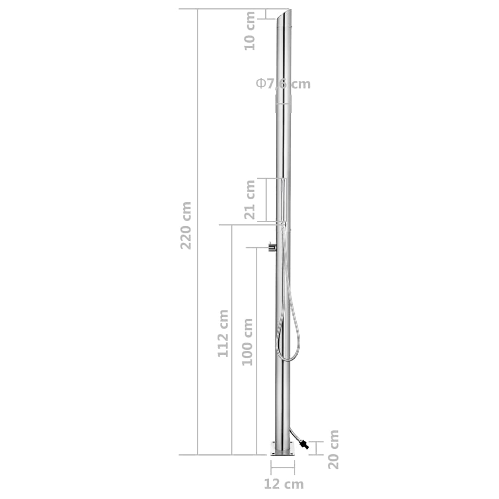 Hagedusj 220 cm rustfritt stål