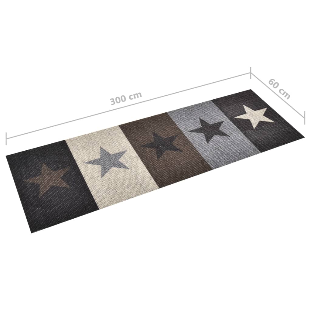 Kjøkkenteppe vaskbart Stars 60x300 cm