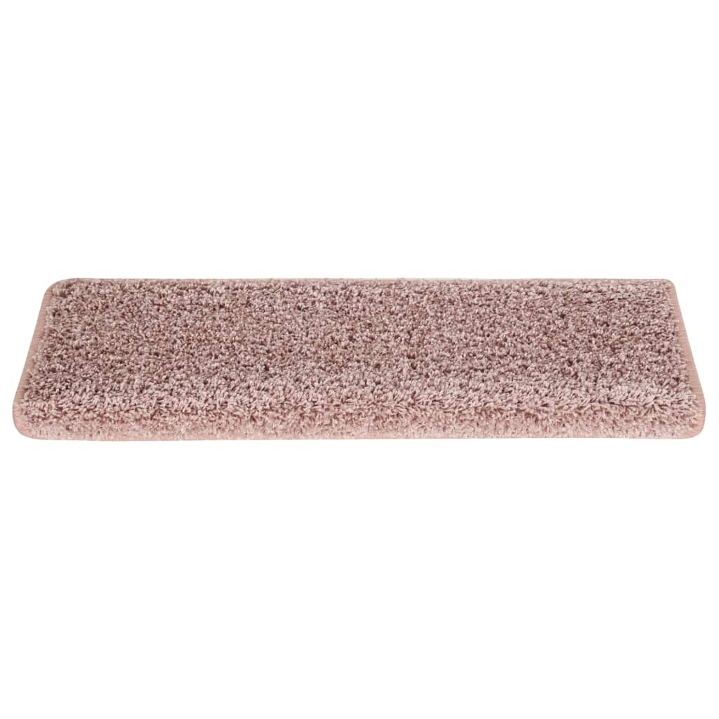 Trappetrinnstepper 15 stk 65x21x4 cm hvit og rosa