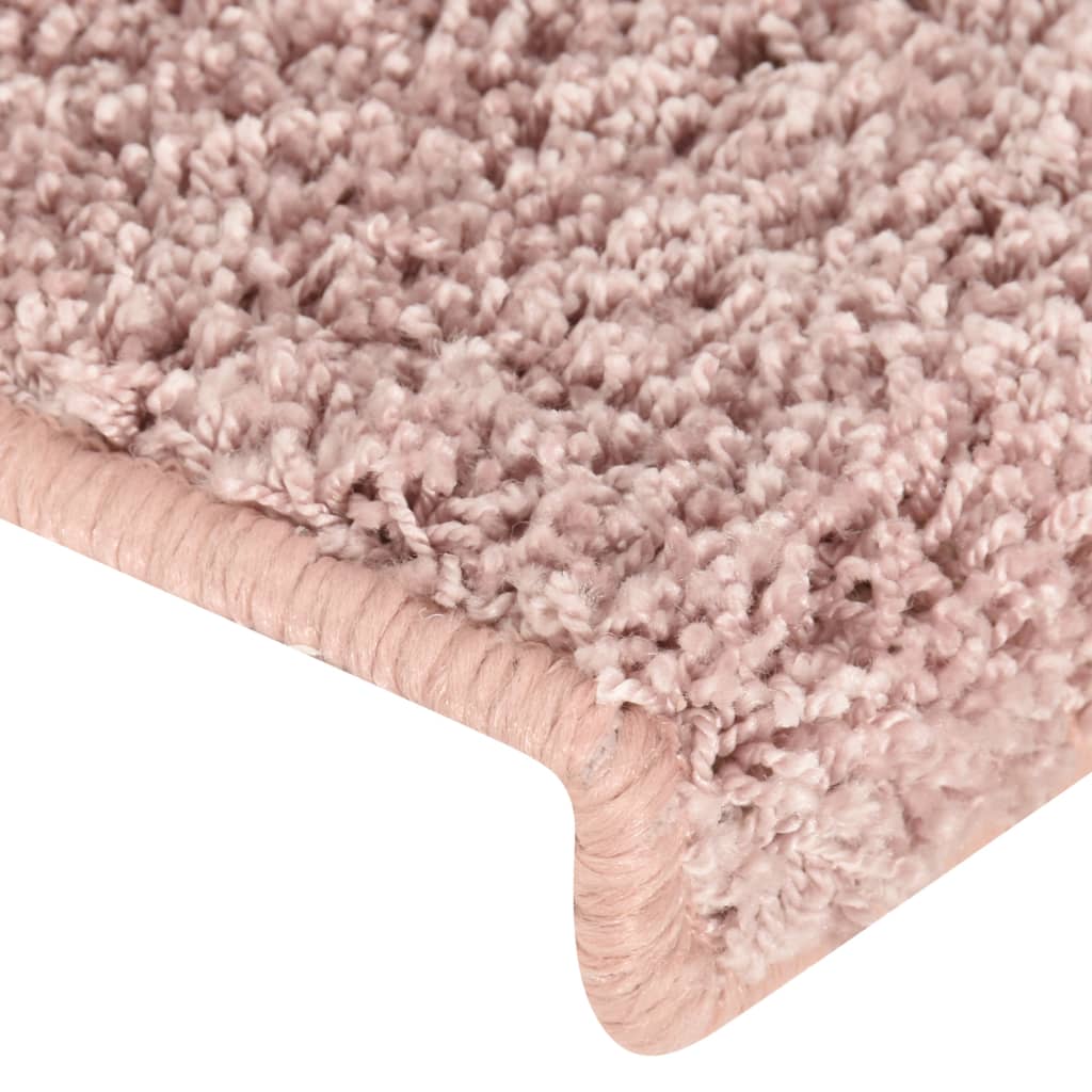 Trappetrinnstepper 15 stk 65x21x4 cm hvit og rosa