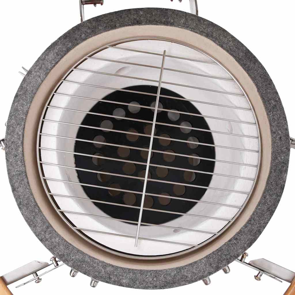 Kamado Kullgrill med røyker keramisk 76 cm