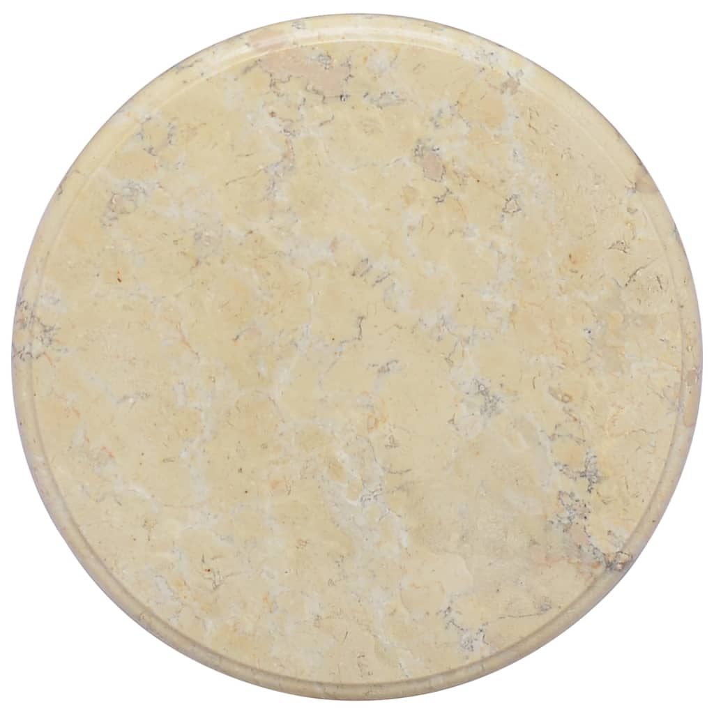 Bordplate kremhvit Ø40x2,5 cm marmor