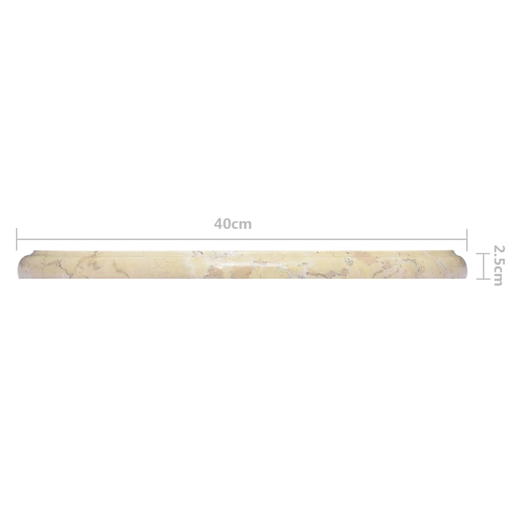 Bordplate kremhvit Ø40x2,5 cm marmor