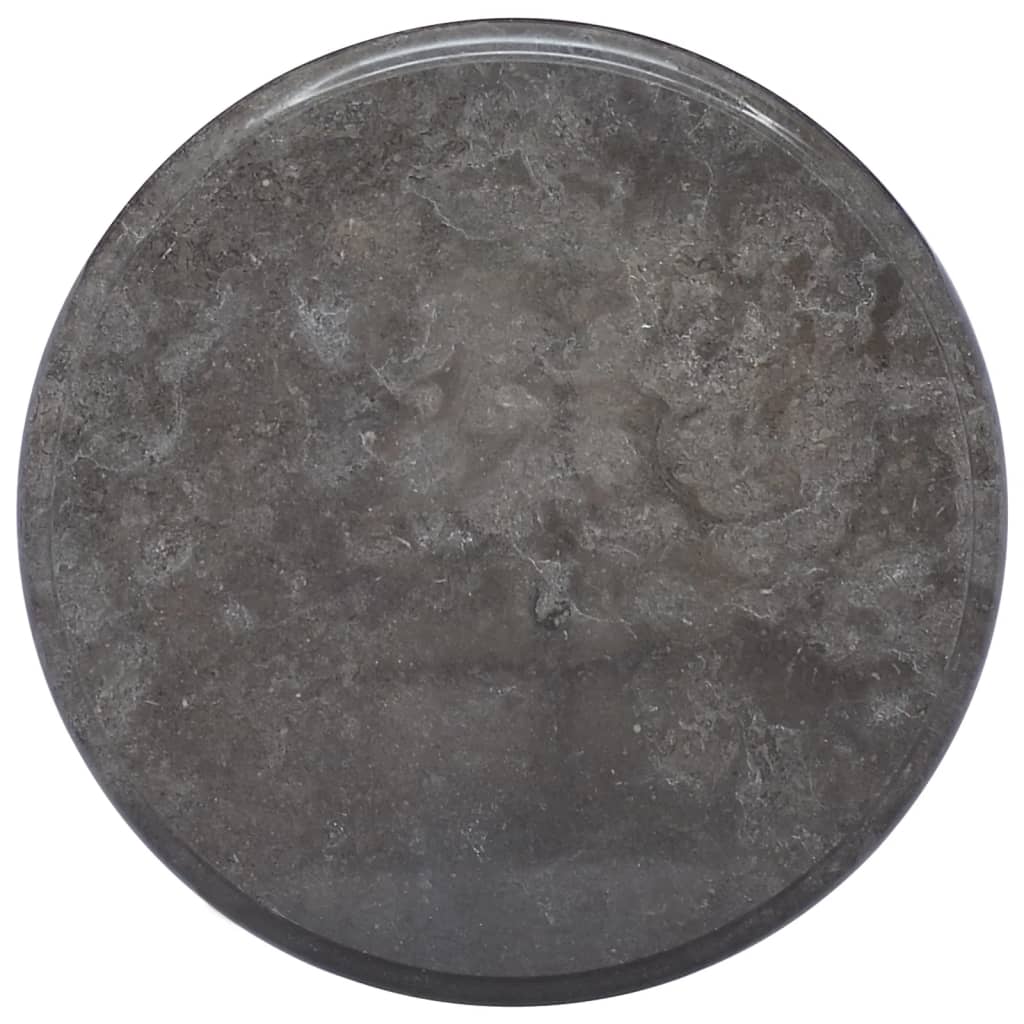 Bordplate svart Ø40x2,5 cm marmor