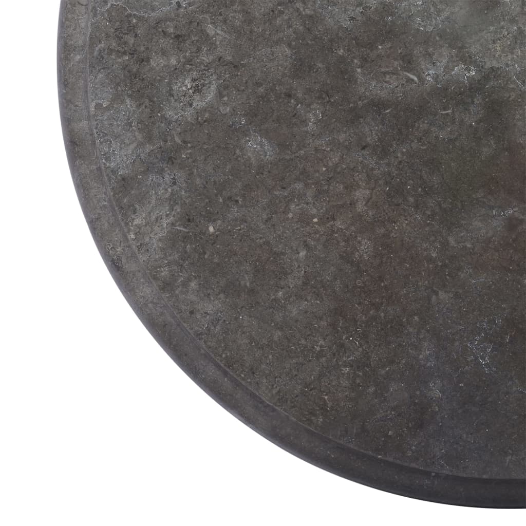 Bordplate svart Ø40x2,5 cm marmor