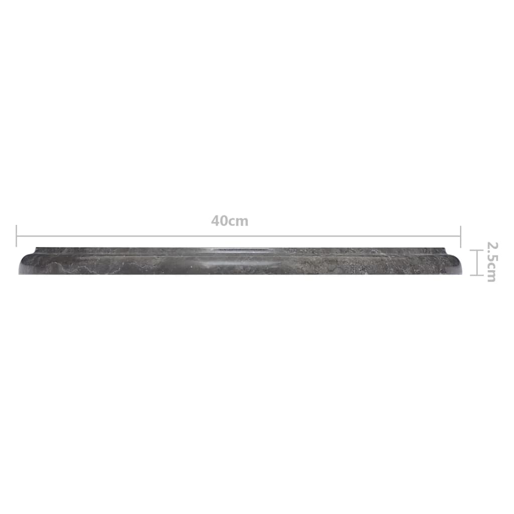 Bordplate svart Ø40x2,5 cm marmor
