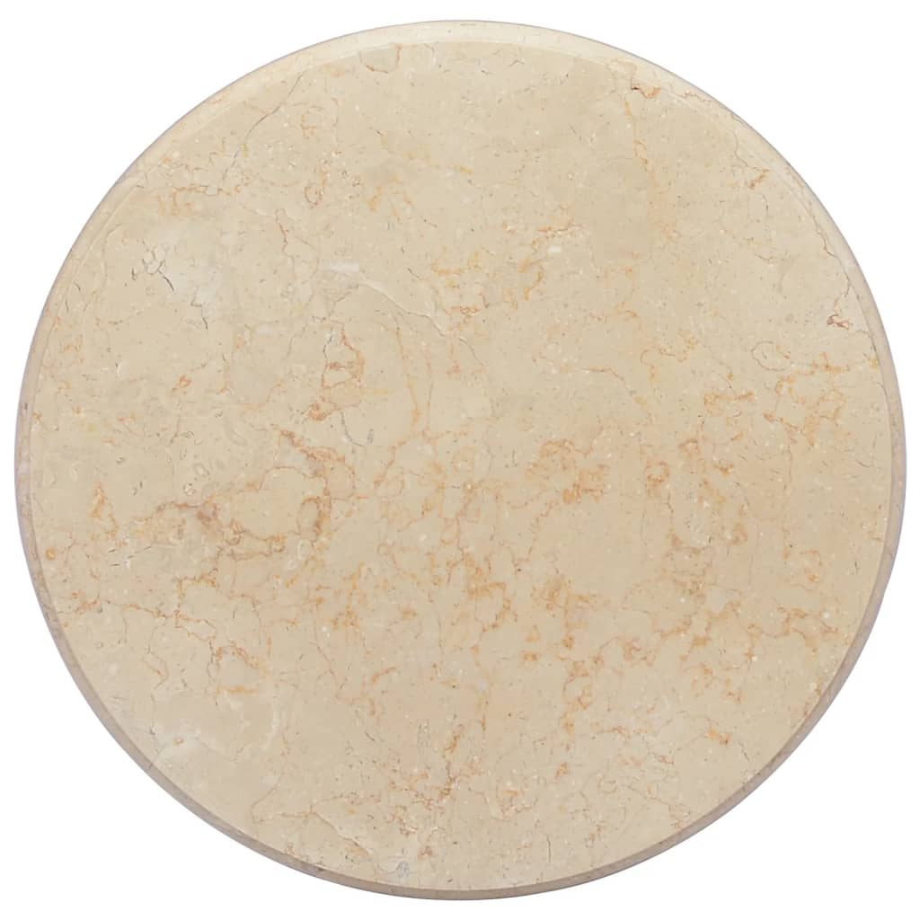Bordplate kremhvit Ø50x2,5 cm marmor