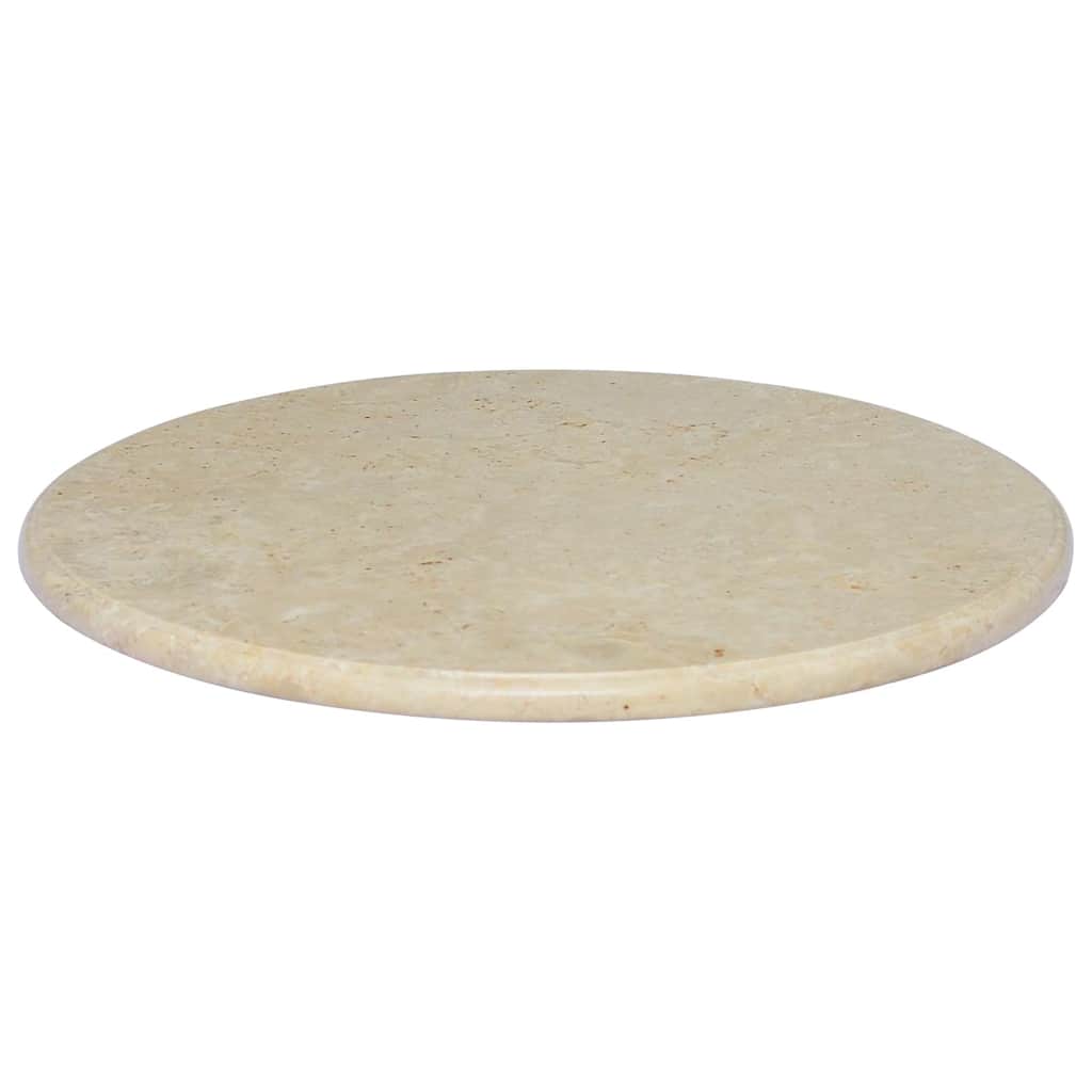 Bordplate kremhvit Ø60x2,5 cm marmor