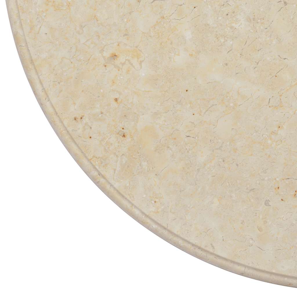 Bordplate kremhvit Ø60x2,5 cm marmor