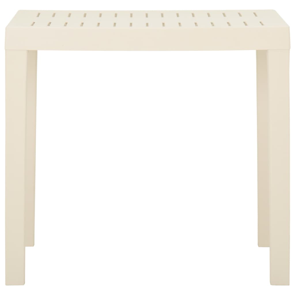 Hagebord hvit 79x65x72 cm plast
