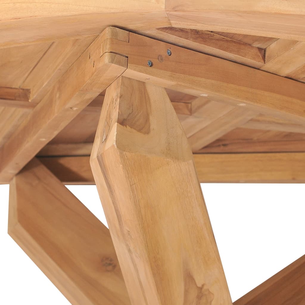 Hagespisebord Ø110x75 cm heltre teak