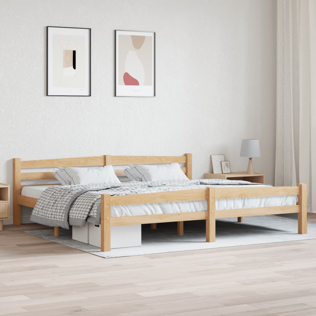 Sengeramme heltre furu 200x200 cm