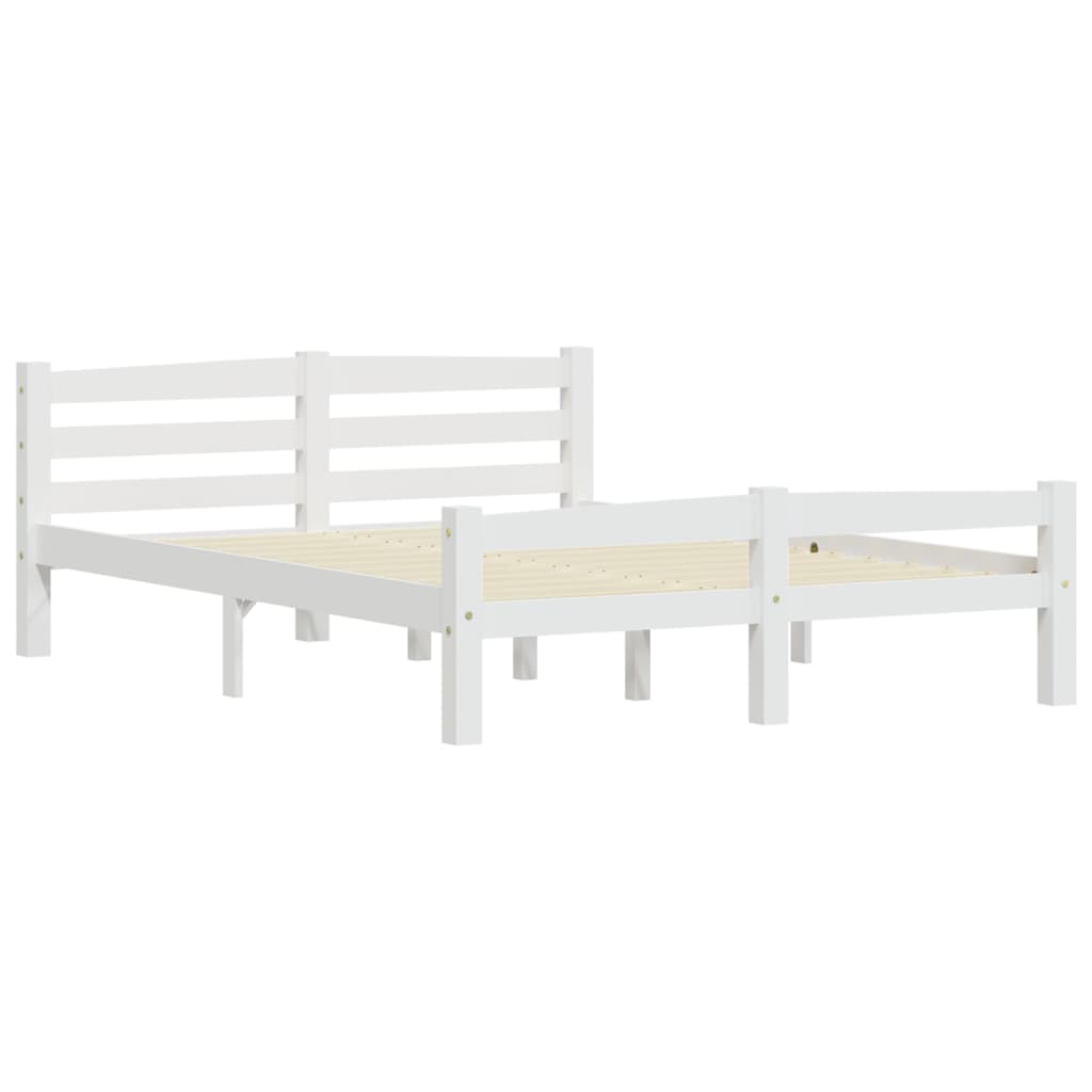 Sengeramme hvit heltre furu 120x200 cm
