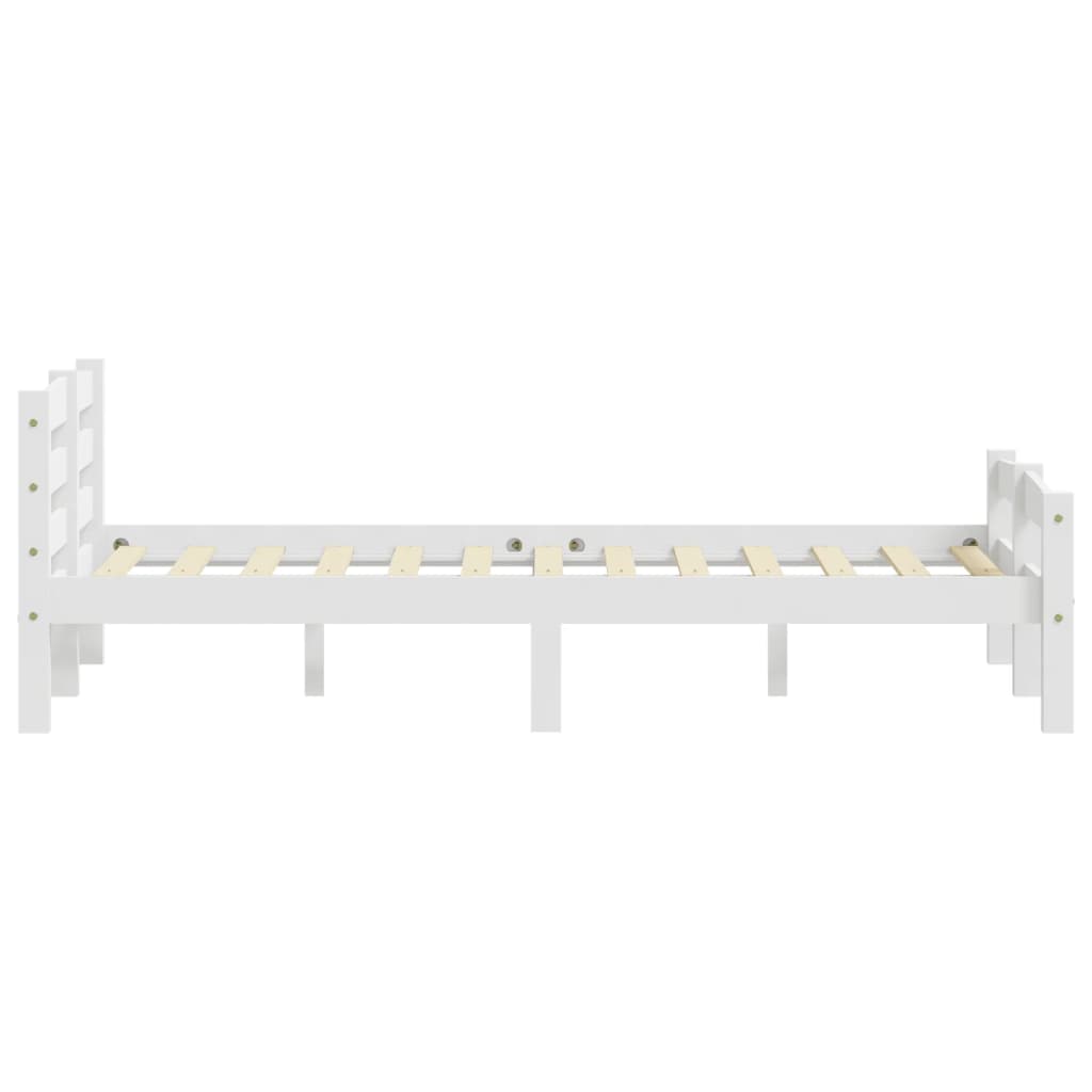 Sengeramme hvit heltre furu 140x200 cm