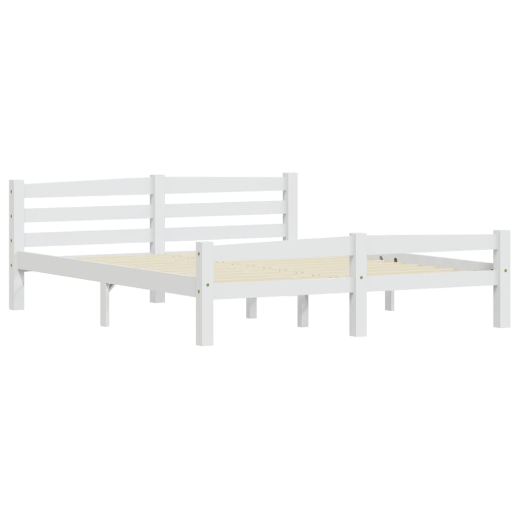 Sengeramme hvit heltre furu 160x200 cm