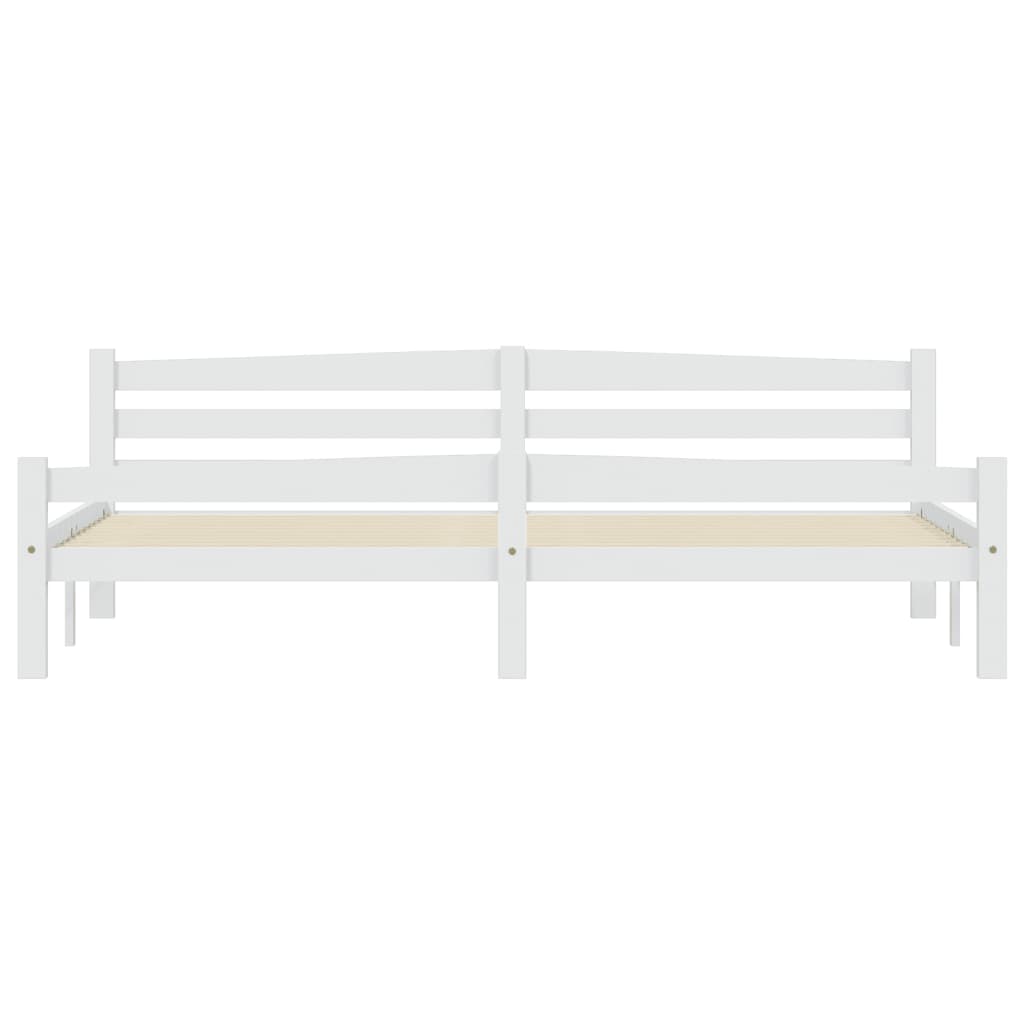 Sengeramme hvit heltre furu 200x200 cm
