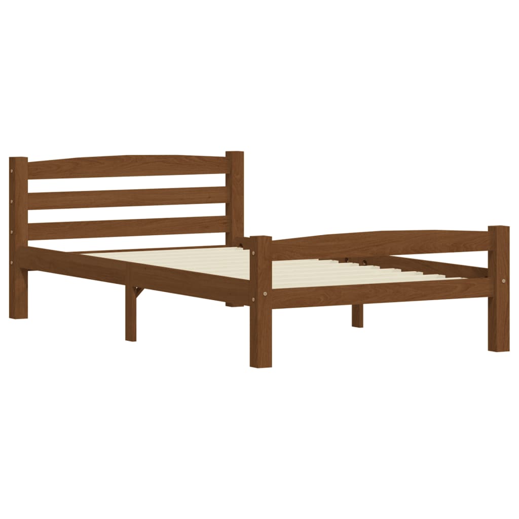 Sengeramme honningbrun heltre furu 100x200 cm