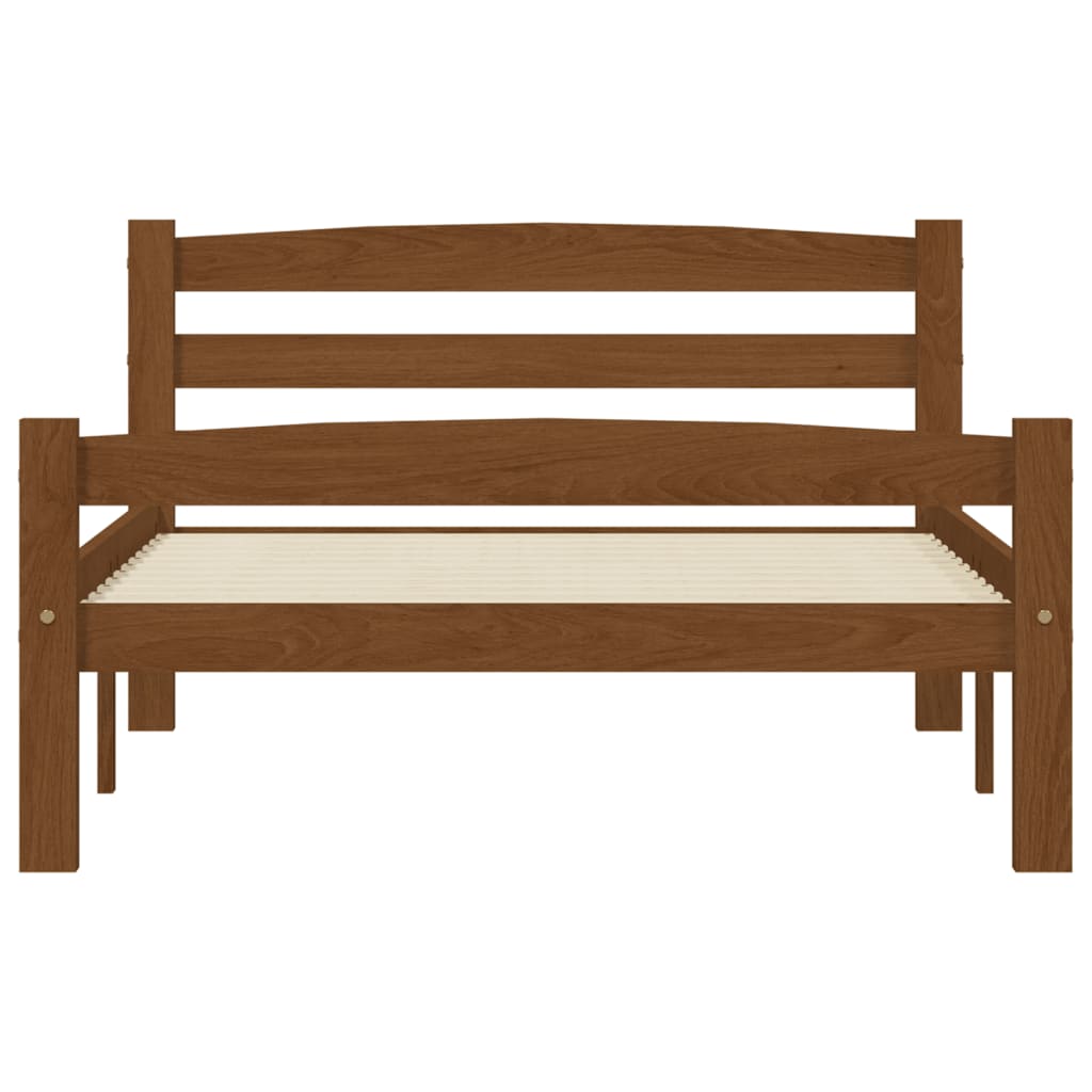 Sengeramme honningbrun heltre furu 100x200 cm