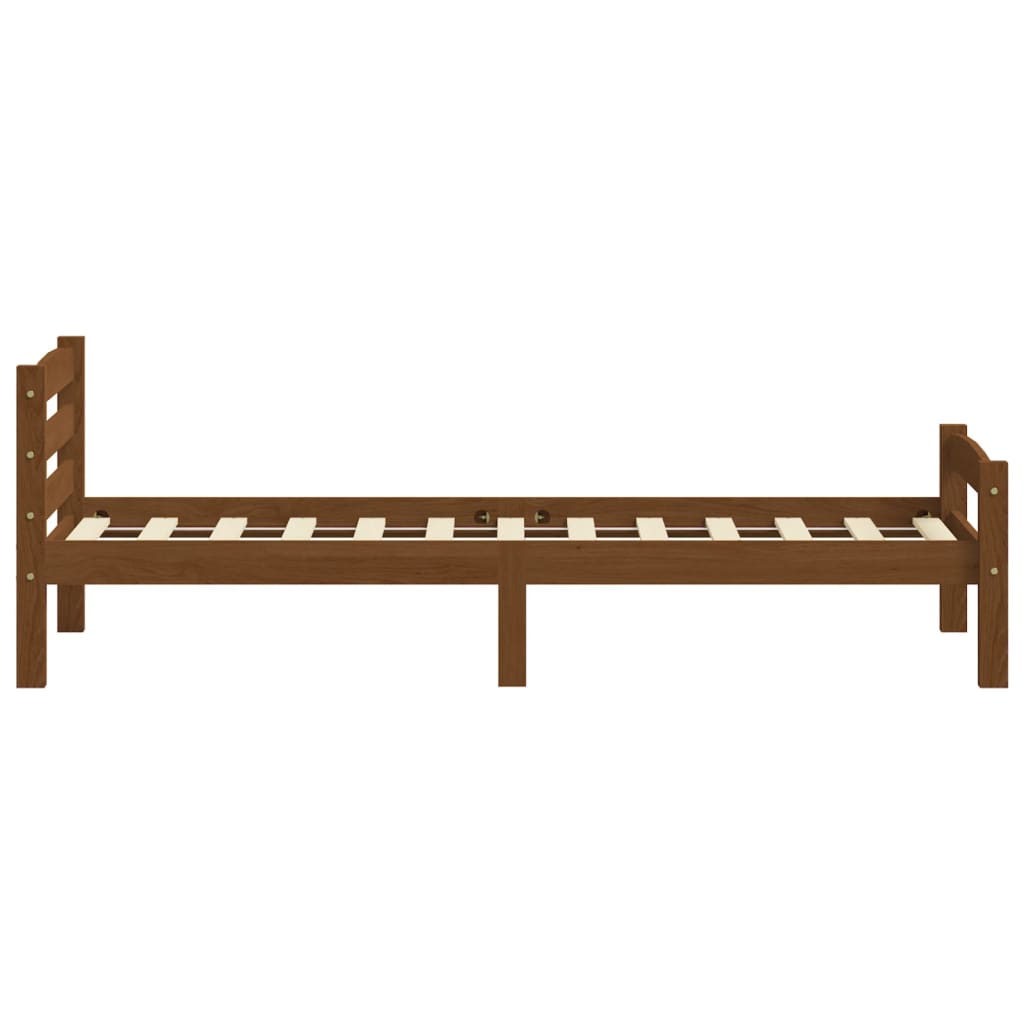 Sengeramme honningbrun heltre furu 100x200 cm