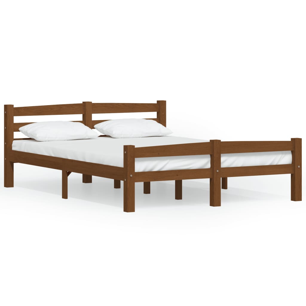 Sengeramme honningbrun heltre furu 120x200 cm