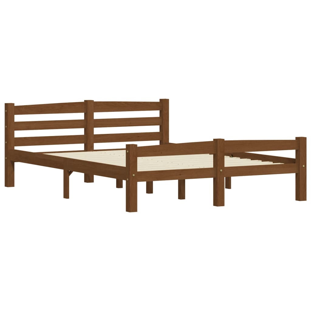 Sengeramme honningbrun heltre furu 120x200 cm