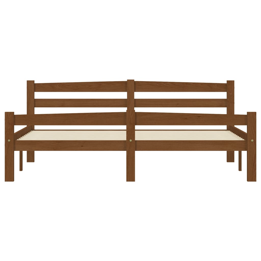 Sengeramme honningbrun heltre furu 160x200 cm