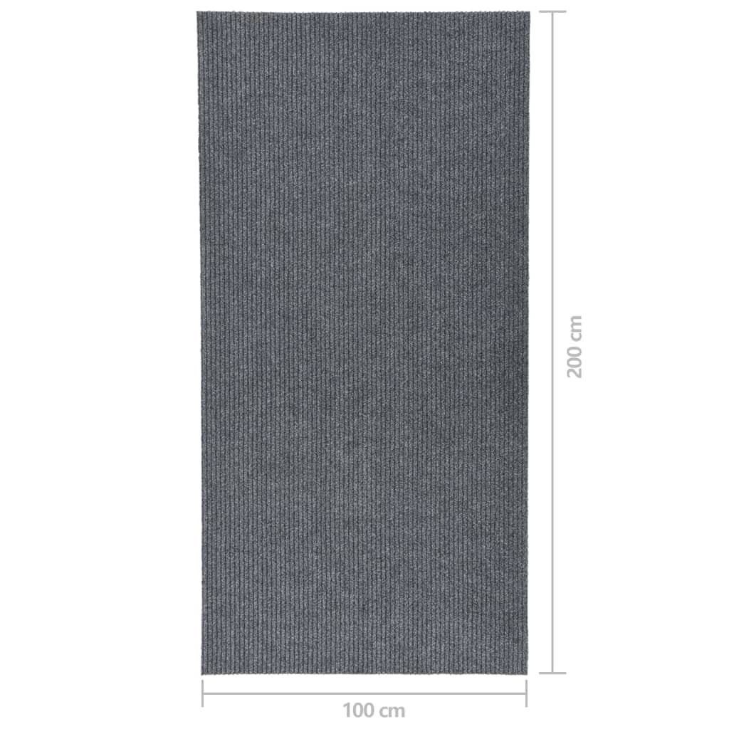 Smussfangende teppeløper grå 100x200 cm