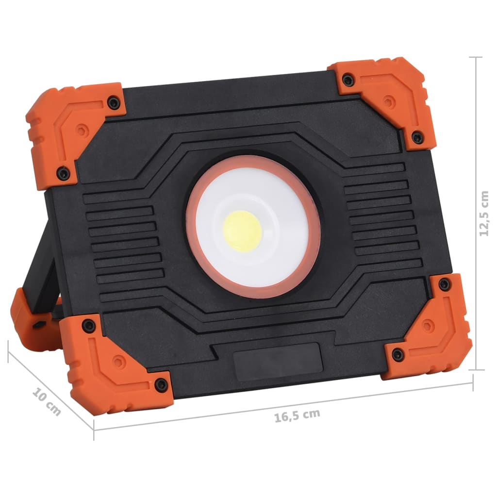 Bærbart LED-spotlys ABS 10 W kaldhvit