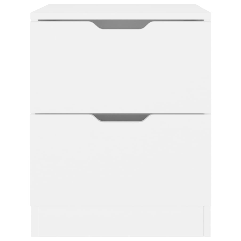 Nattbord 2 stk hvit 40x40x50 cm konstruert tre