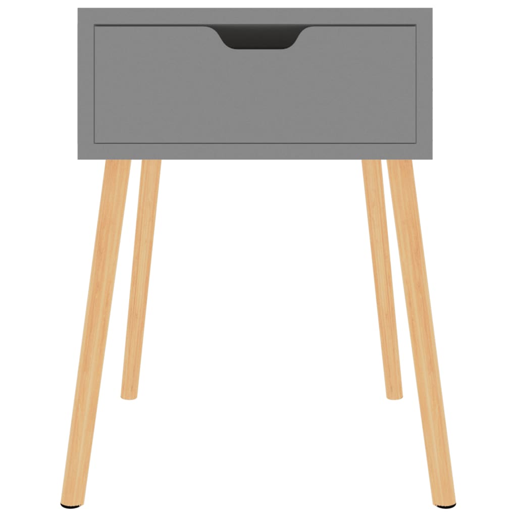 Nattbord 2 stk grå 40x40x56 cm konstruert tre
