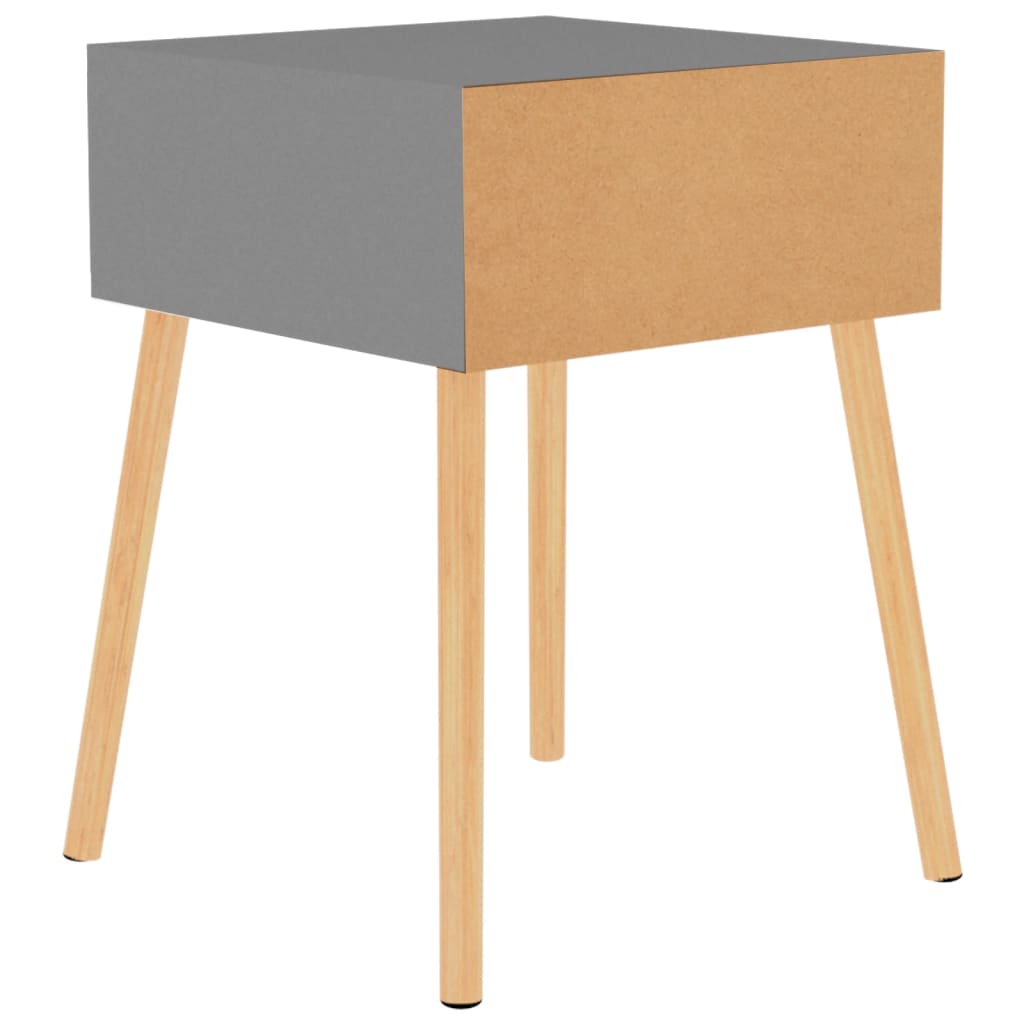 Nattbord 2 stk grå 40x40x56 cm konstruert tre