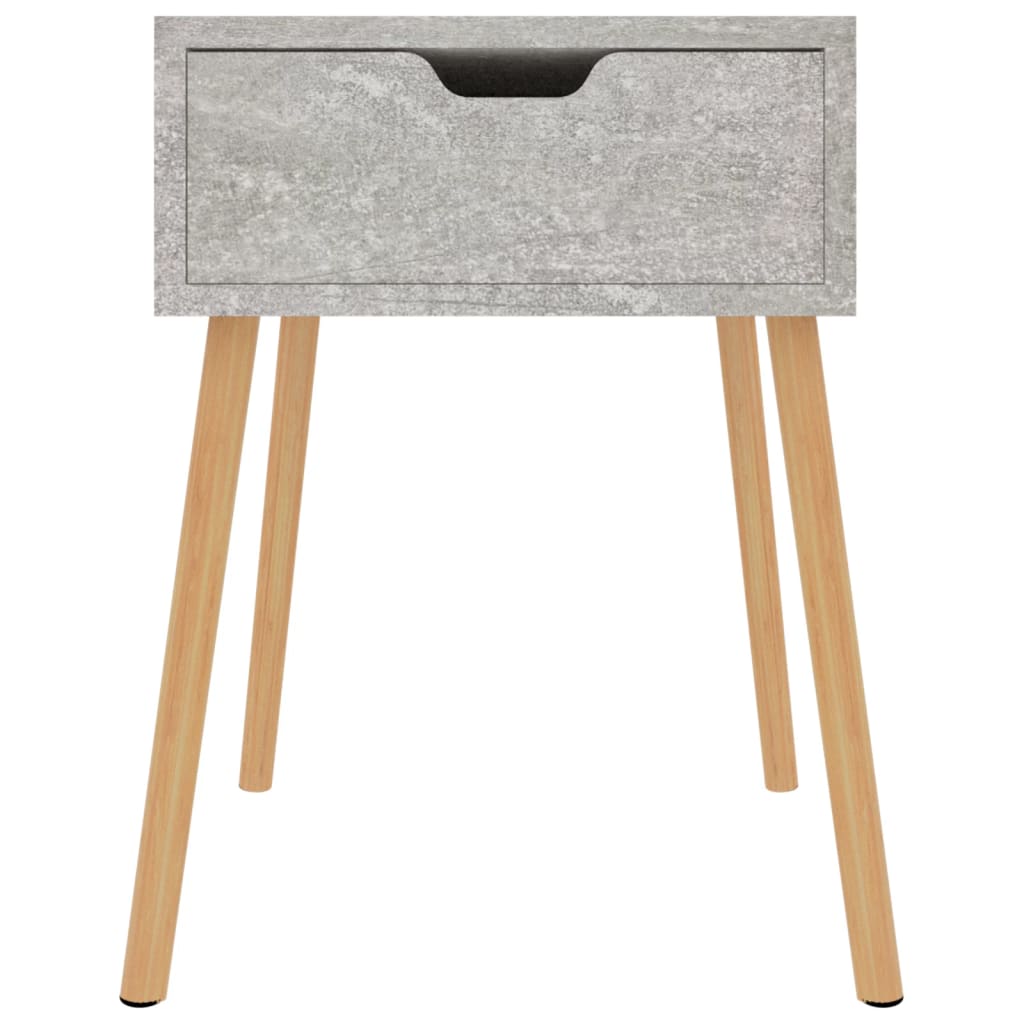 Nattbord 2 stk betonggrå 40x40x56 cm konstruert tre