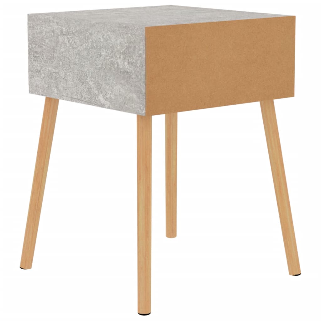 Nattbord 2 stk betonggrå 40x40x56 cm konstruert tre
