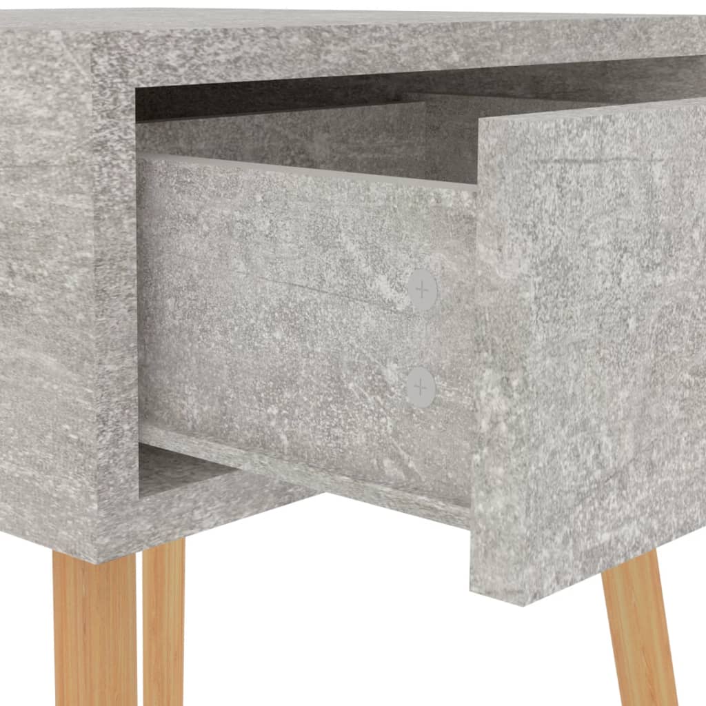 Nattbord 2 stk betonggrå 40x40x56 cm konstruert tre