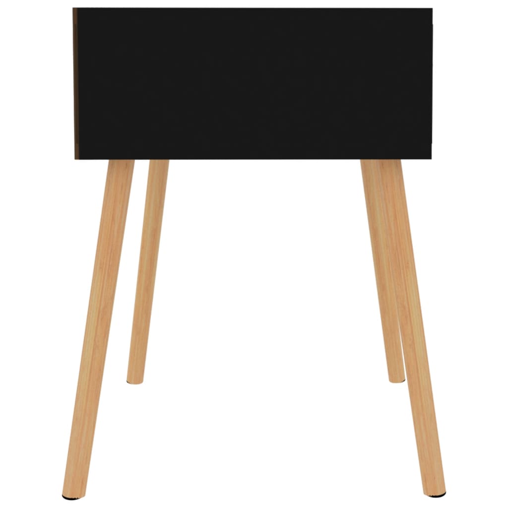 Nattbord 2 stk høyglans svart 40x40x56 cm konstruert tre