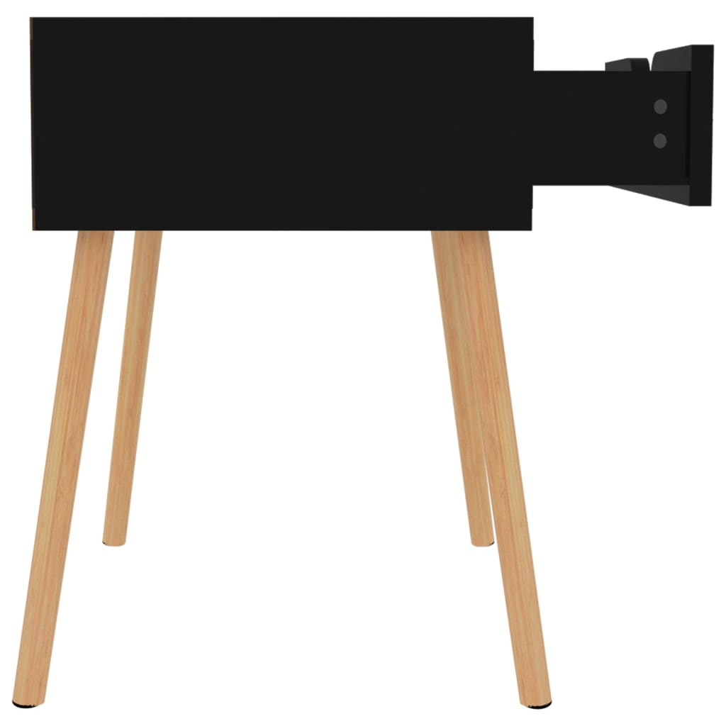 Nattbord 2 stk høyglans svart 40x40x56 cm konstruert tre
