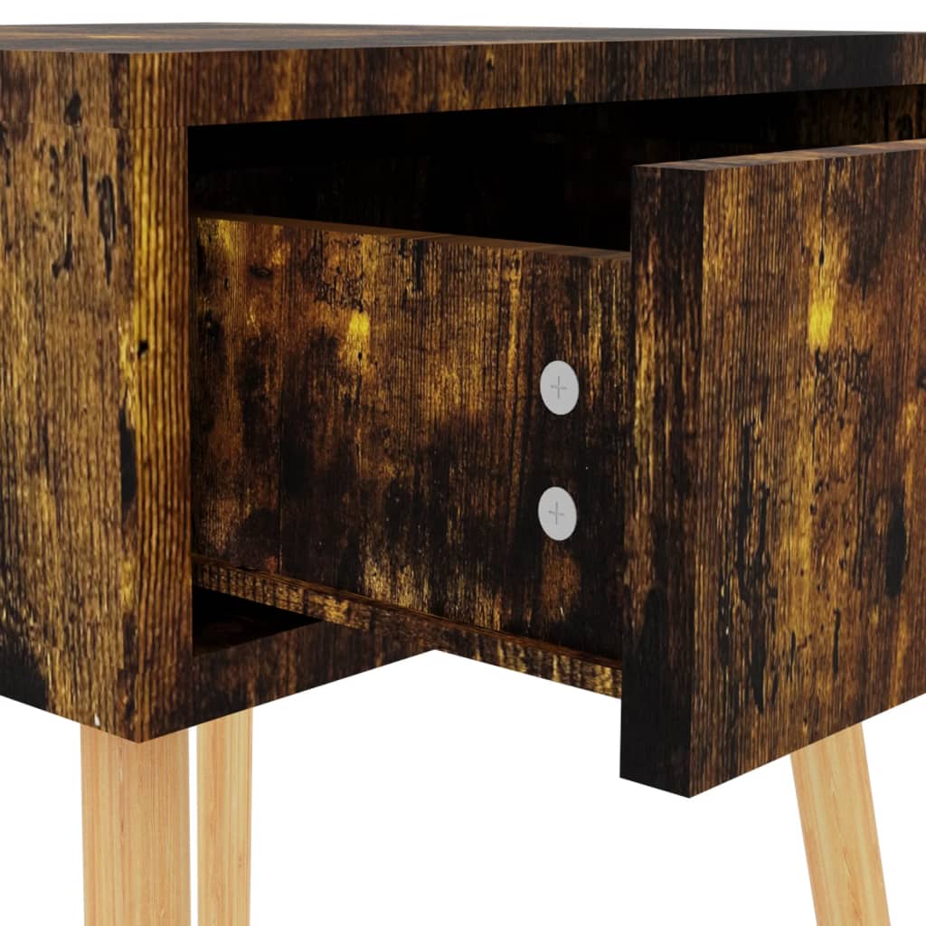 Nattbord 2 stk røkt eik 40x40x56 cm konstruert tre