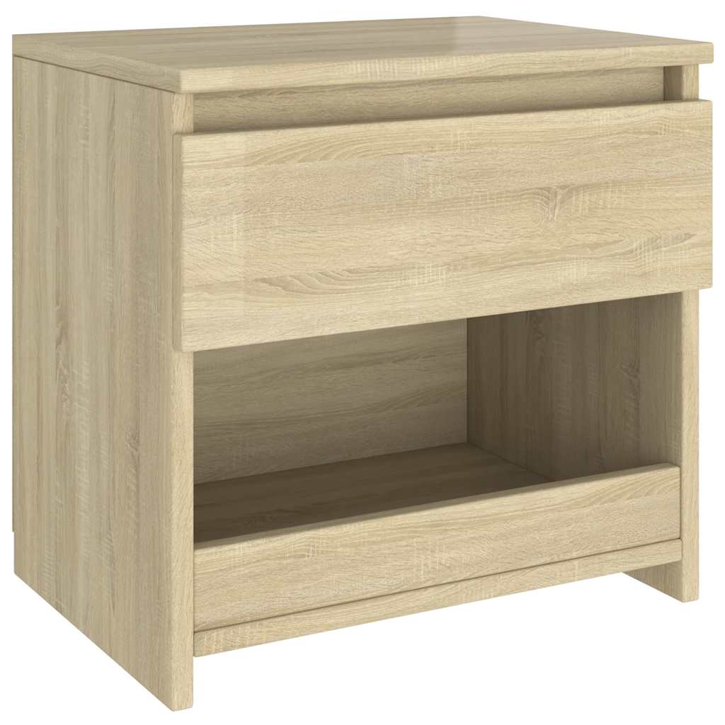 Nattbord 2 stk sonoma eik 40x30x39 cm konstruert tre