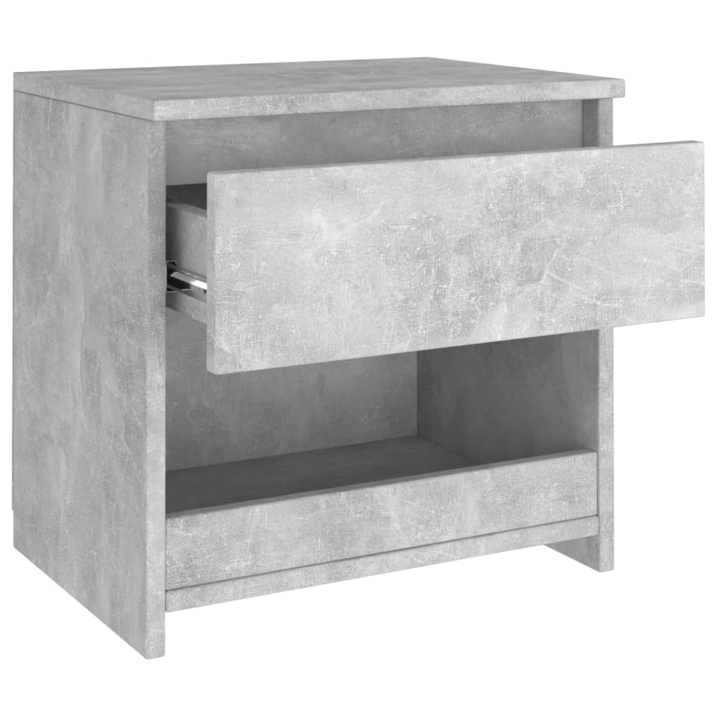 Nattbord 2 stk betonggrå 40x30x39 cm sponplate