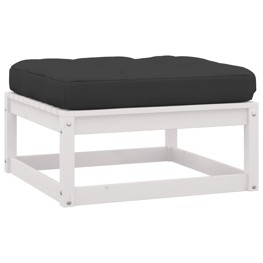 Hagesofagruppe med puter 2 deler hvit heltre furu