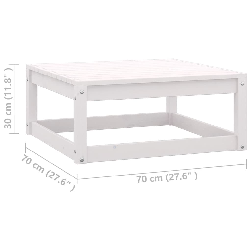 Hagesofagruppe med puter 3 deler hvit heltre furu