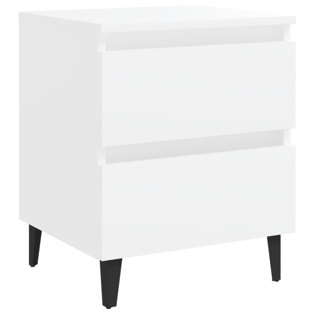 Nattbord 2 stk hvit 40x35x50 cm sponplate