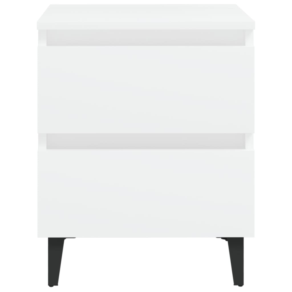 Nattbord 2 stk hvit 40x35x50 cm sponplate